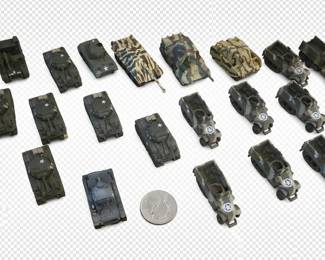 Vintage 1980-90s Galoob Military Micro Machines - trucks and tanks