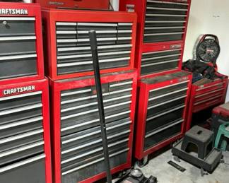 Several CRAFTSMAN tool boxes