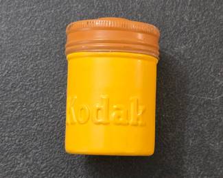 Vintage metal film case dated 1952