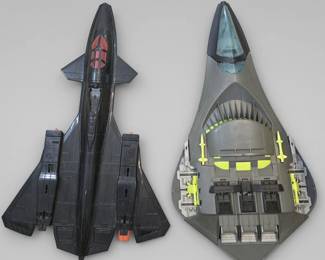 Hasbro 1986 G.I. Joe Cobra Night Raven Jet and 1988 G.I. Joe Phantom X-19 Stealth Fighter