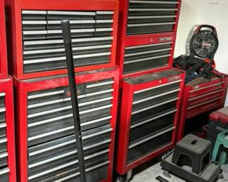 Several CRAFTSMAN tool boxes
