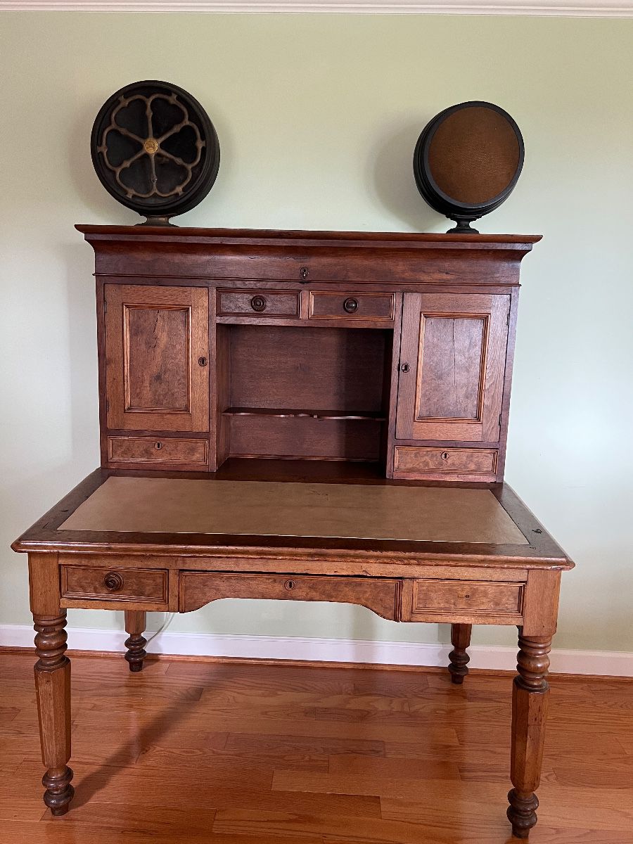 C. 1840’s North Carolina Large Walnut Desk w/Key & Secret Compartments - Possible Thomas Day!!,