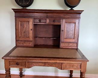 C. 1840’s North Carolina Large Walnut Desk w/Key & Secret Compartments - Possible Thomas Day!!,