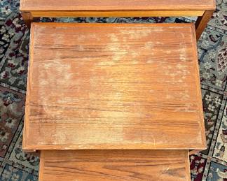 Bent Silberg Mobler Denmark Nesting Tables (3 pc - large one needs an easy fix),