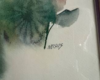 Barbara Nechis Framed Water Color