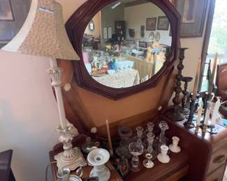Vanity and candlesticks