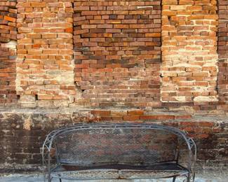 Mid-Century Salterini Zig Zag Metal Patio Settee