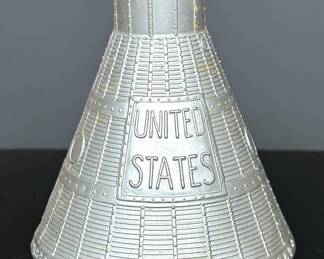 Vintage 1961 Project Mercury Space Capsule Plastic Coin Bank