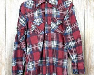 Vintage men's plaid shirt by ELY Wagon Boss