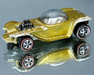 VINTAGE 1968 HOT WHEELS REDLIND BEANIK BANDIT IN OLIVE COLOR, US STAMPING