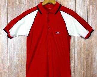 Vintage late 1970s men's polo shirt by Le Tigre