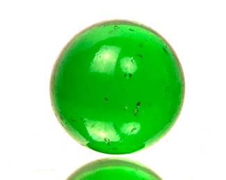 OLD URANIUM GLASS MARBLE SHOOTER