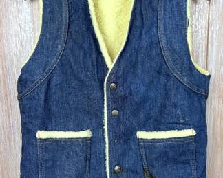 Vintage Denim Vest by Big Smith in Men's SMALL