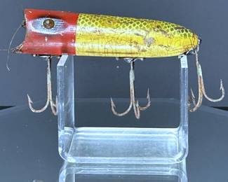 Vintage Heddon Lucky 13 wood fishing lure