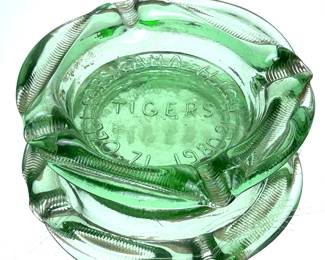 Vintage Chattanooga Glass Ash Tray for Corsicana High School