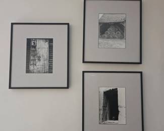 3 Piece Set Of Black And White Framed Photos