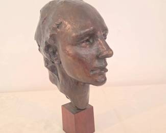Bronze Portrait Head Sculpture