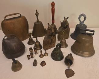 Vintage and Antique Brass, Bronze, and Metal Bells And More