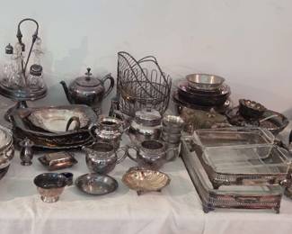Huge Lot Of Silver Plate