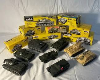 Vintage Solido Diecast Tank Military Vehicles Made In France