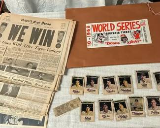 1968 World Series Newspapers Clippings Baseball Memorabilla