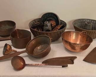 Huge Copper Kitchen Lot