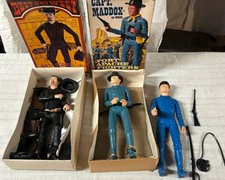 Marx Best Of The West Figures Sam Cobra, Maddox Custer