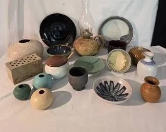 Eclectic Lot of MidCentury Modern and Contemporary Studio Ceramics