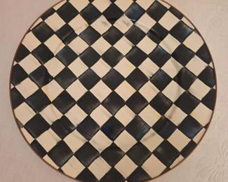 MacKenzieChilds Courtly Check 16 Enamel Platter