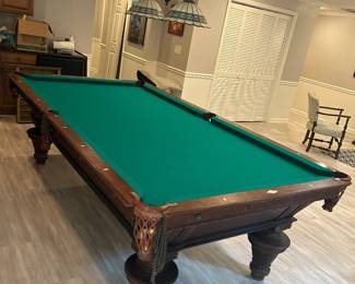Gorgeous late 1800s Frank Rosatto pool table 111”x5’