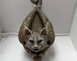 Vintage Windstone Editions Winged Cat Wall Sconce