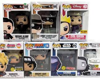 BB137 7 Boxed Funko Pop Vinyl Figures from Various Franchises