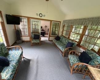 Rattan sunroom furniture collection