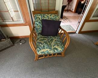 Rattan armchair, alternate view