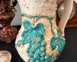 Decorative ceramic pitcher