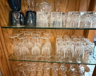 Large assortment of glassware