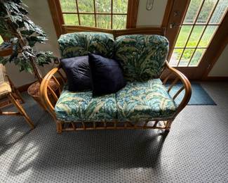 Rattan loveseat, alternate view