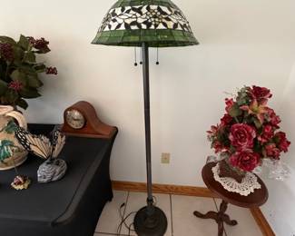 Stained-glass style floor lamp