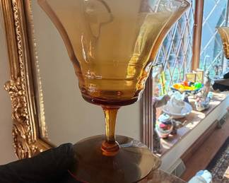 Vintage Amber Fostoria Jamestown Sherbet Glasses