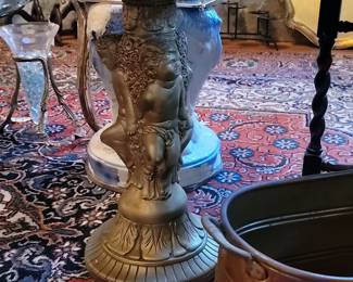 Vintage Hollywood Regency Cherub Pedestal Table