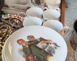 Vintage Norman Rockwell Museum Collection Mugs and Plates