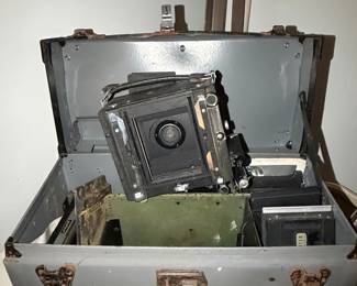 Graflex Speed Graphic 4x5 Press Camera with Accessories in Case