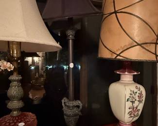 Vintage Floral Ceramic Table Lamp