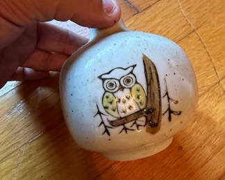 Otagiri Hand Crafted Owl Bud Vase