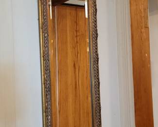 Vintage Gilt Pier Mirror with Shell Motif Crest