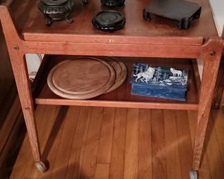Vintage Danish Modern Teak Bar Cart