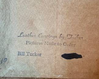 Bill Tucker Leather Carving Owl Wall Art