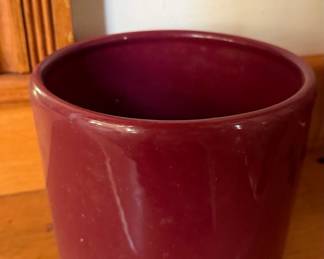 Vintage Gainey Burgundy Glazed Ceramic Planter