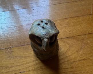 Vintage Studio Pottery Owl Shaker