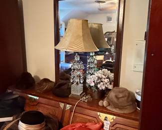 Vintage Bernhardt Chin Hua Campaign Style Armoire with Mirror
